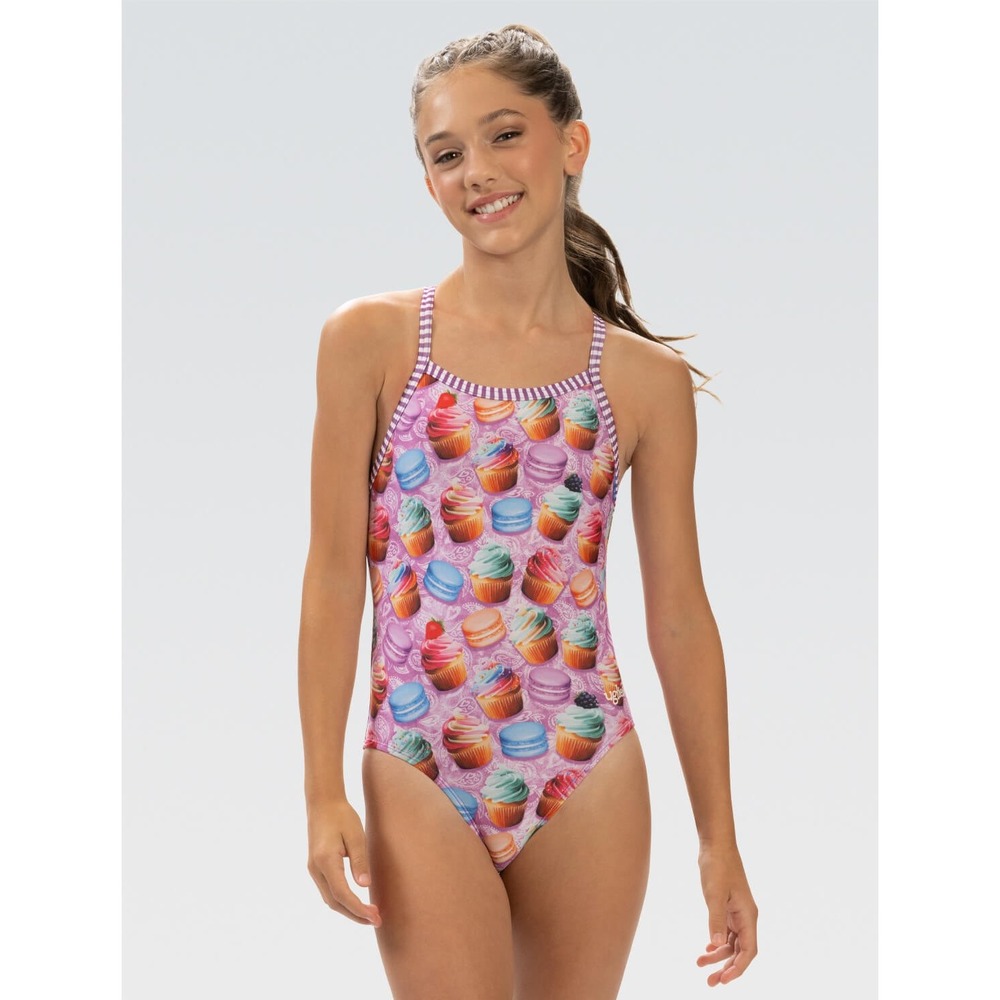 Dolfin Uglies Cupcake Macaron Training Swimsuit Size 34/Medium NEW! $45